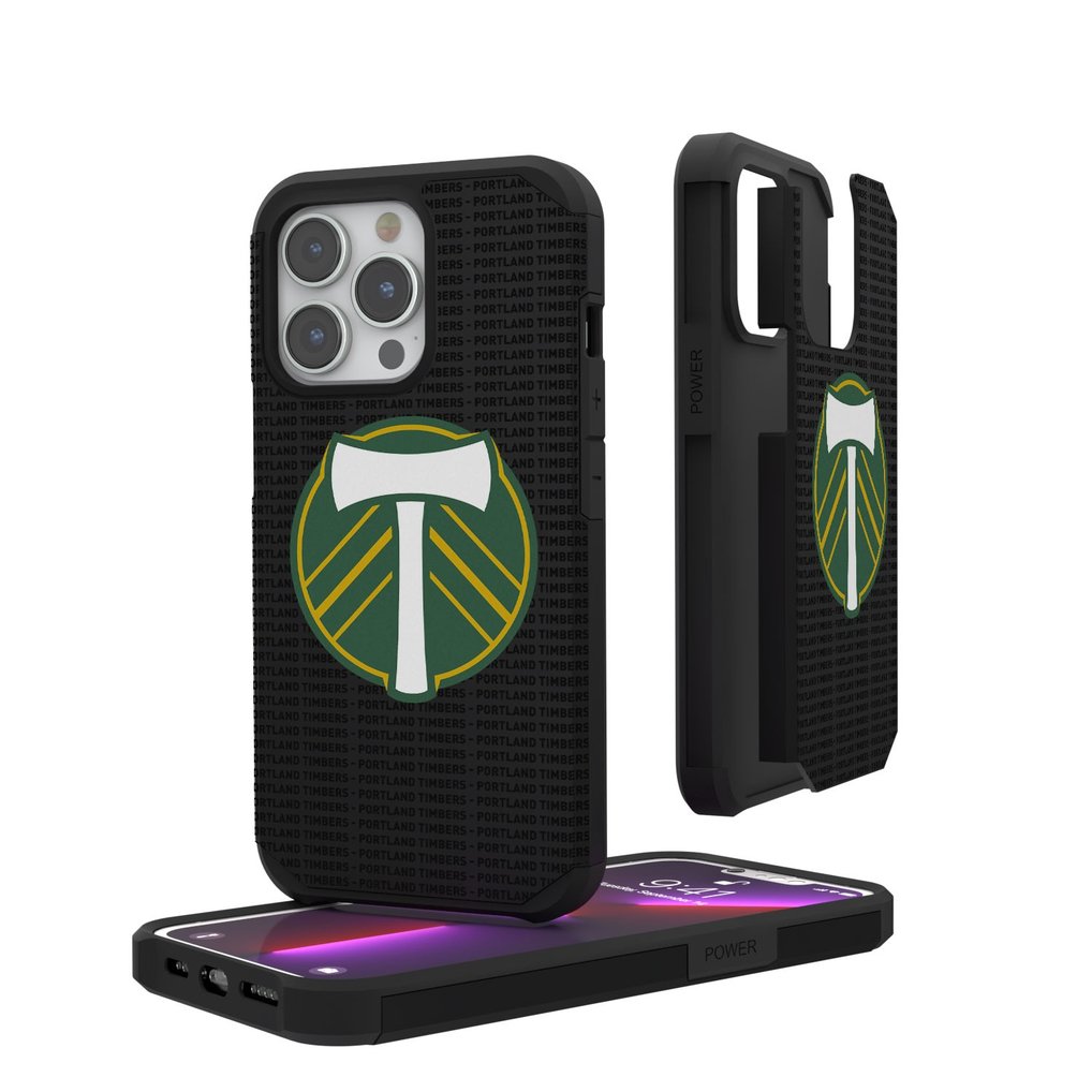 Portland Timbers iPhone Text Backdrop Rugged Case