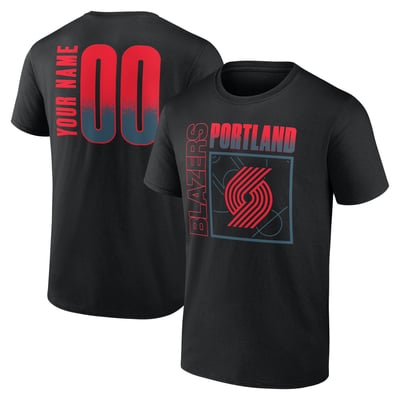 Portland Trail Blazers Big & Tall Home Court Pop Personalized Name & Number T-Shirt - Black