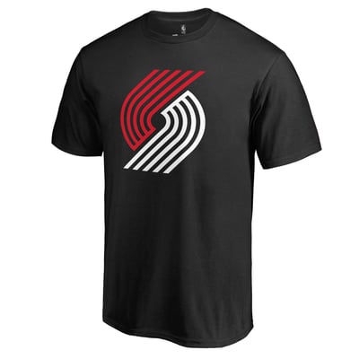 Portland Trail Blazers Fresh Primary Logo T-Shirt - Black