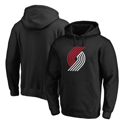 Portland Trail Blazers Primary Logo Pullover Hoodie - Black