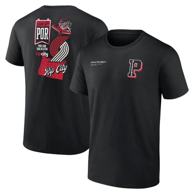 Portland Trail Blazers Split Zone T-Shirt - Black