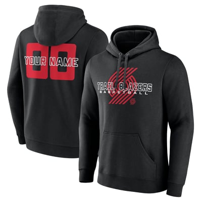 Portland Trail Blazers Stellar Personalized Name & Number Pullover Hoodie - Black