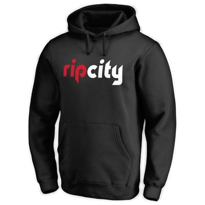 Portland Trail Blazers Wordmark Pullover Hoodie - Black