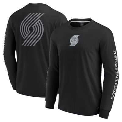 Portland Trail Blazers Fanatics Elements Strive Long Sleeve T-Shirt  - Black