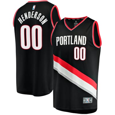 Scoot Henderson Portland Trail Blazers Fanatics  Fast Break Replica Jersey - Icon Edition - Black