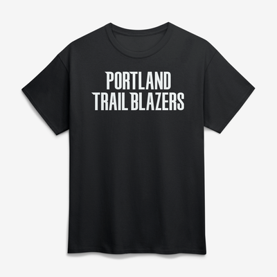 Portland Trail Blazers Logo Athletic Wordmark T-Shirt - Black