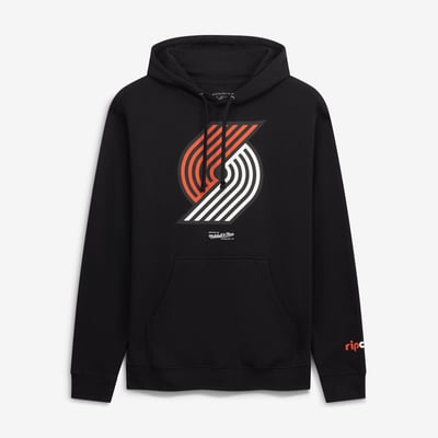  Portland Trail Blazers Mitchell & Ness Fleece Hoodie - Black