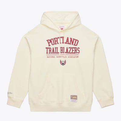 Portland Trail Blazers Mitchell & Ness Walk-Off Fleece Hoodie - Cream