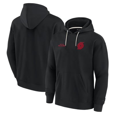 Portland Trail Blazers Fanatics Unisex Elements Super Soft Fleece Pullover Hoodie - Black