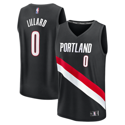Damian Lillard Portland Trail Blazers Fanatics Youth Fast Break Replica Jersey - Black - Icon Edition