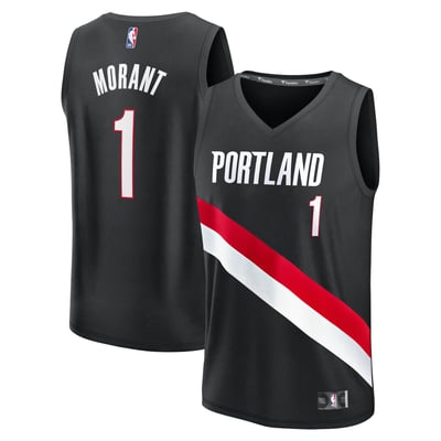 Ja Morant Portland Trail Blazers Fanatics Youth Fast Break Replica Jersey - Black - Icon Edition