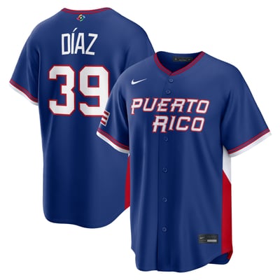 Edwin Díaz Puerto Rico Baseball Nike 2026 World Baseball Classic Road Stadium Jersey - Royal