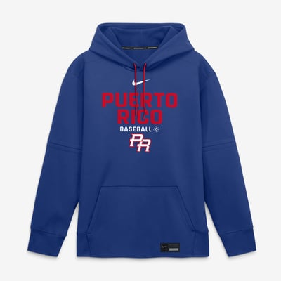  Puerto Rico Baseball Nike 2026 World Baseball Classic Authentic Collection Therma-FIT Hoodie - Royal