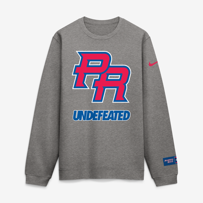 Puerto Rico Baseball Nike x Undefeated 2026 World Baseball Classic Club Fleece Sweatshirt - Heather Gray
