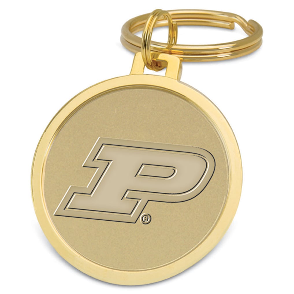 Purdue Boilermakers Split-Wire Logo Key Ring - Gold