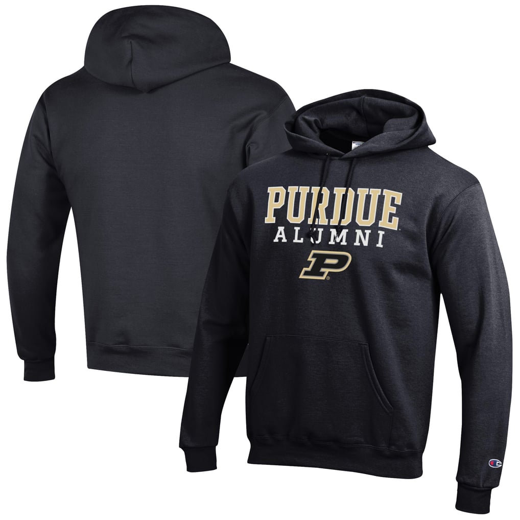  Purdue Boilermakers Champion Alumni Logo Stack Pullover Hoodie - Black