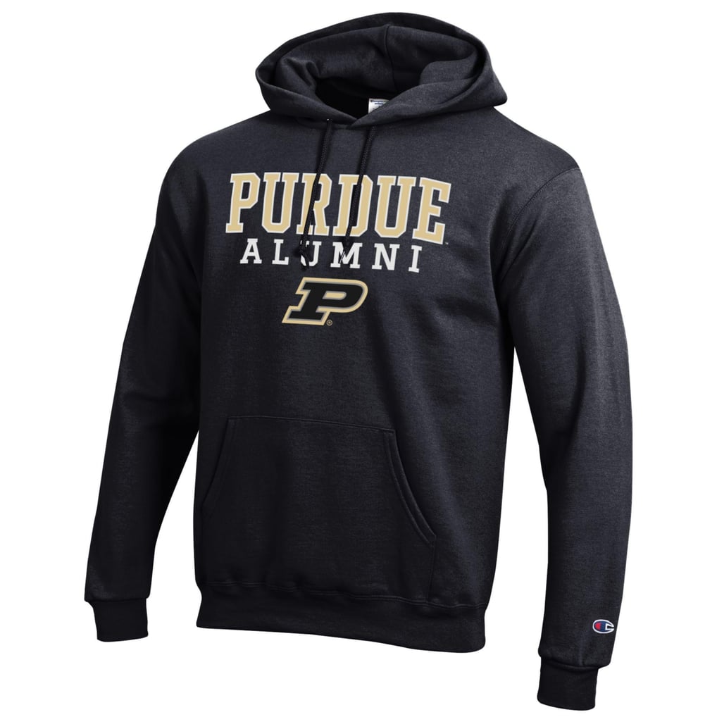  Purdue Boilermakers Champion Alumni Logo Stack Pullover Hoodie - Black