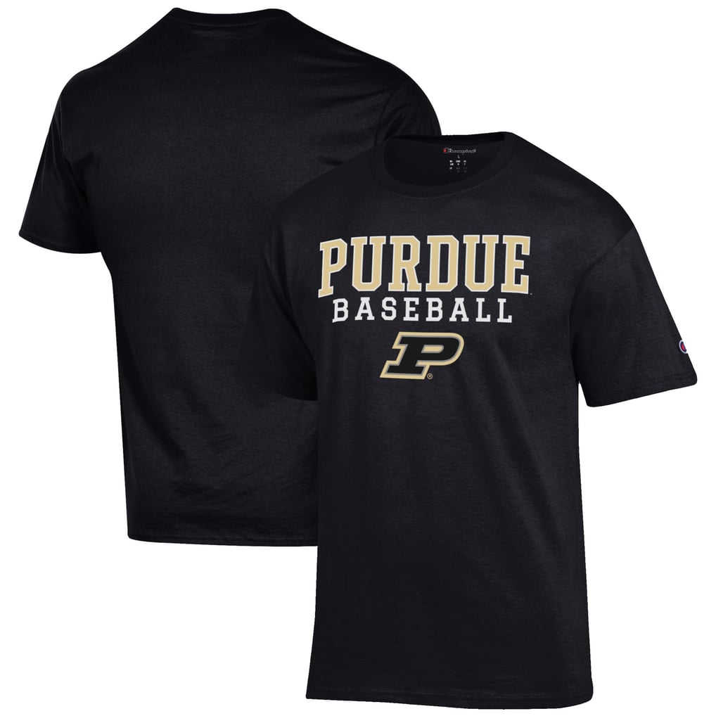 Purdue Boilermakers Champion Baseball Stack T-Shirt - Black