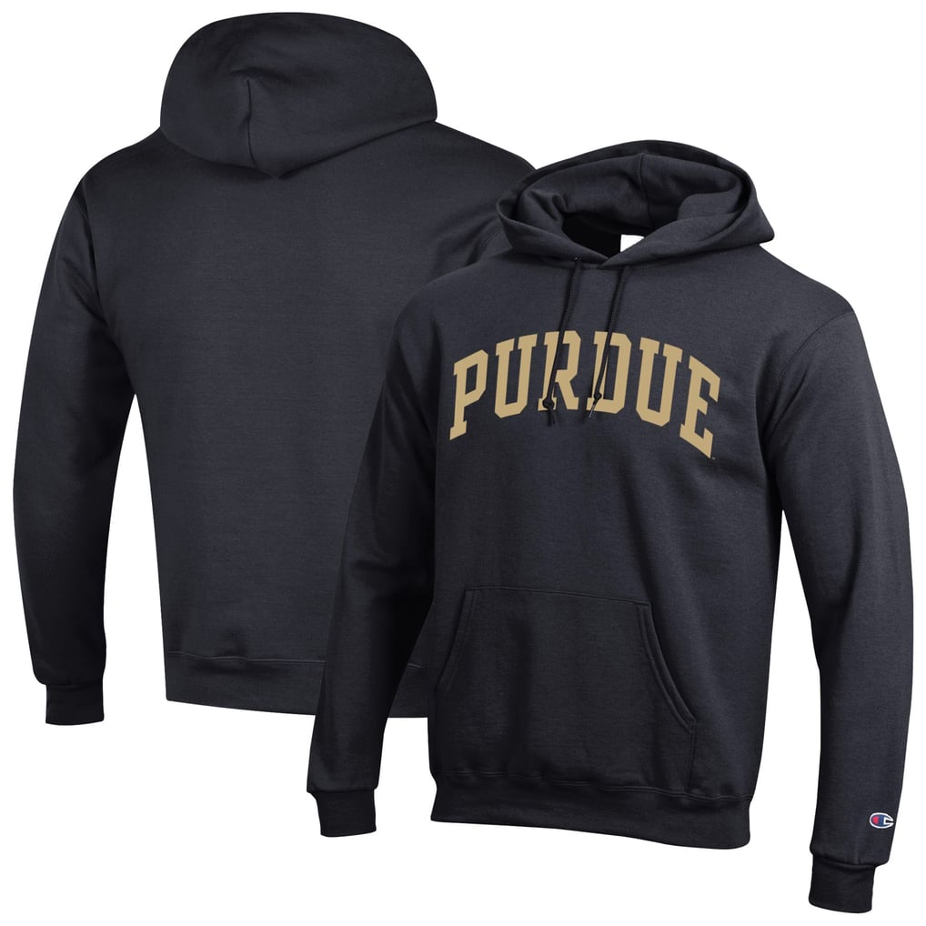  Purdue Boilermakers Champion Basic Arch Fleece Pullover Hoodie - Black