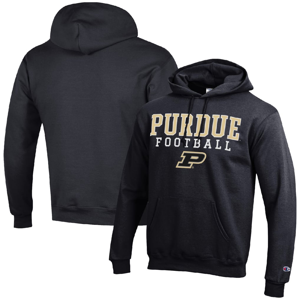 Purdue Boilermakers Champion Football Stack Pullover Hoodie - Black