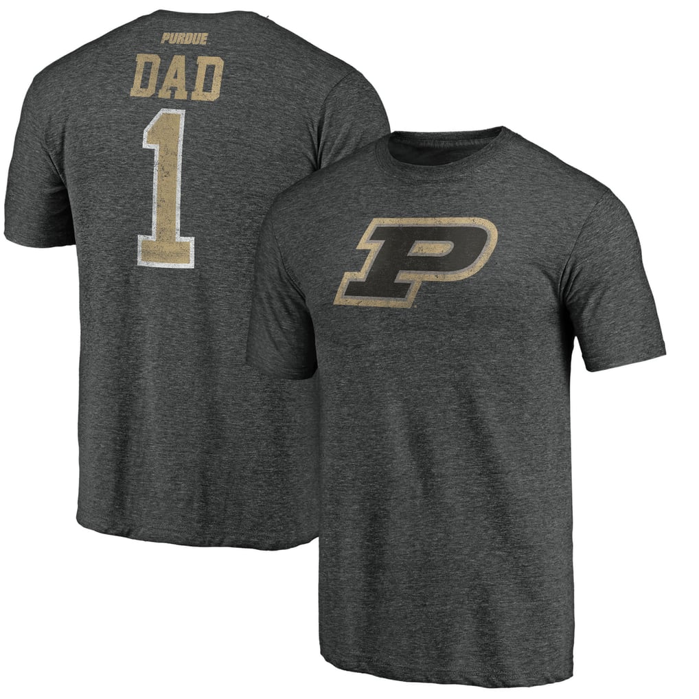 Purdue Boilermakers Greatest Dad Logo Tri-Blend T-Shirt - Charcoal