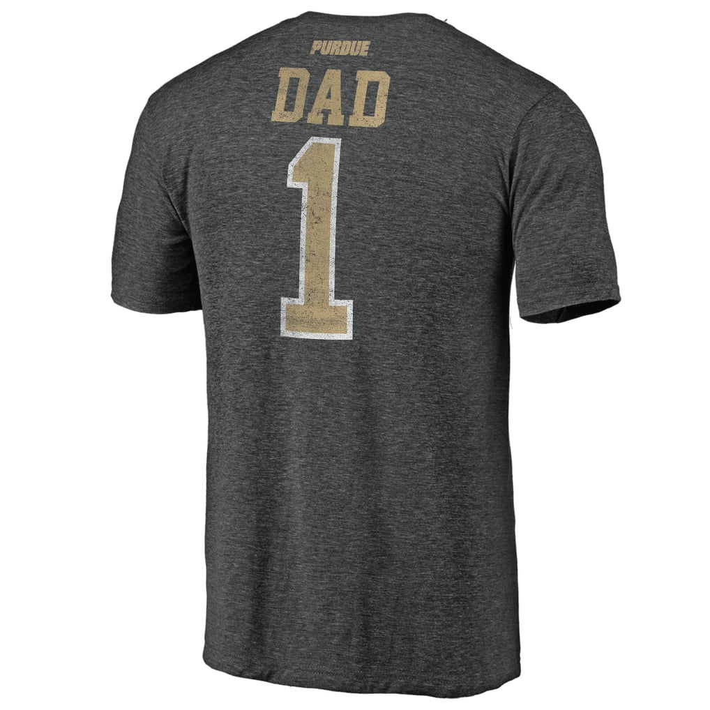 Purdue Boilermakers Greatest Dad Logo Tri-Blend T-Shirt - Charcoal