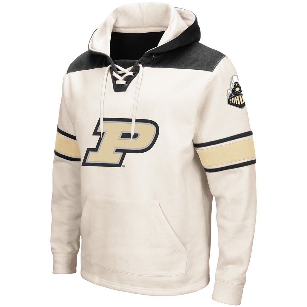 Purdue Boilermakers Colosseum 2.0 Lace-Up Pullover Hoodie - Cream