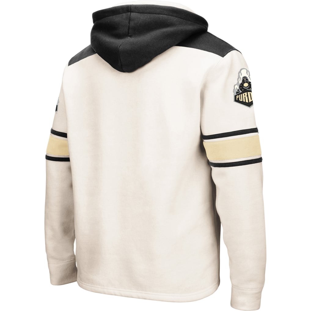 Purdue Boilermakers Colosseum 2.0 Lace-Up Pullover Hoodie - Cream