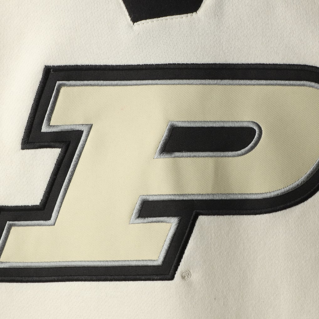 Purdue Boilermakers Colosseum 2.0 Lace-Up Pullover Hoodie - Cream