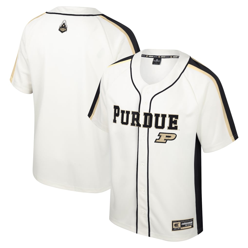 Purdue Boilermakers Colosseum Ruth Button-Up Baseball Jersey - Cream