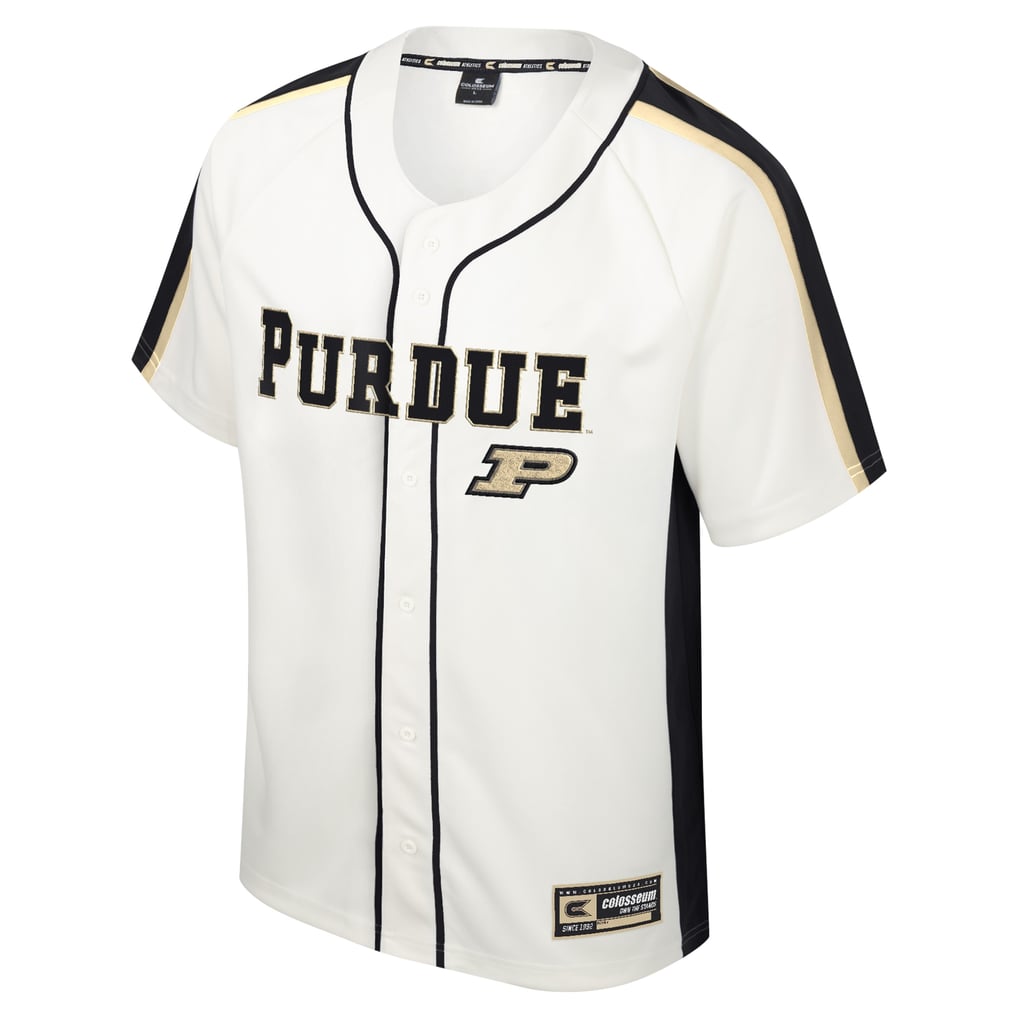 Purdue Boilermakers Colosseum Ruth Button-Up Baseball Jersey - Cream