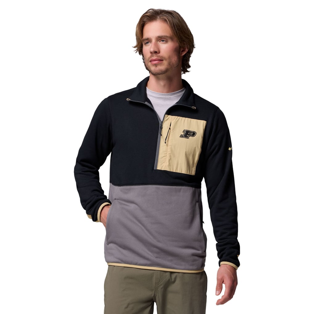 Purdue Boilermakers Columbia Hike Omni-Wick Half-Zip Pullover - Black/Gray