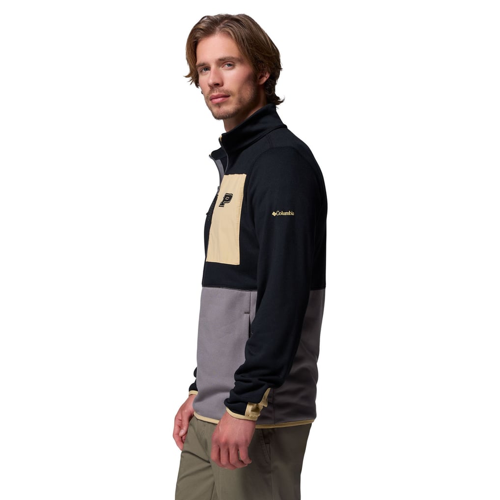 Purdue Boilermakers Columbia Hike Omni-Wick Half-Zip Pullover - Black/Gray
