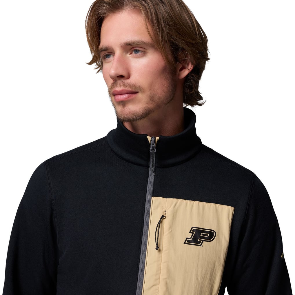 Purdue Boilermakers Columbia Hike Omni-Wick Half-Zip Pullover - Black/Gray