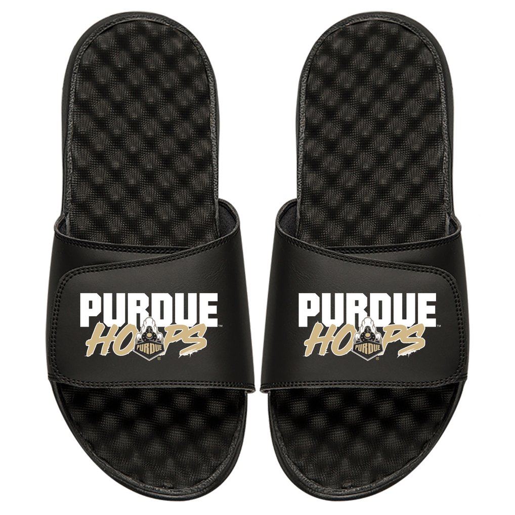 Purdue Boilermakers ISlide Hoop Slide Sandals - Black