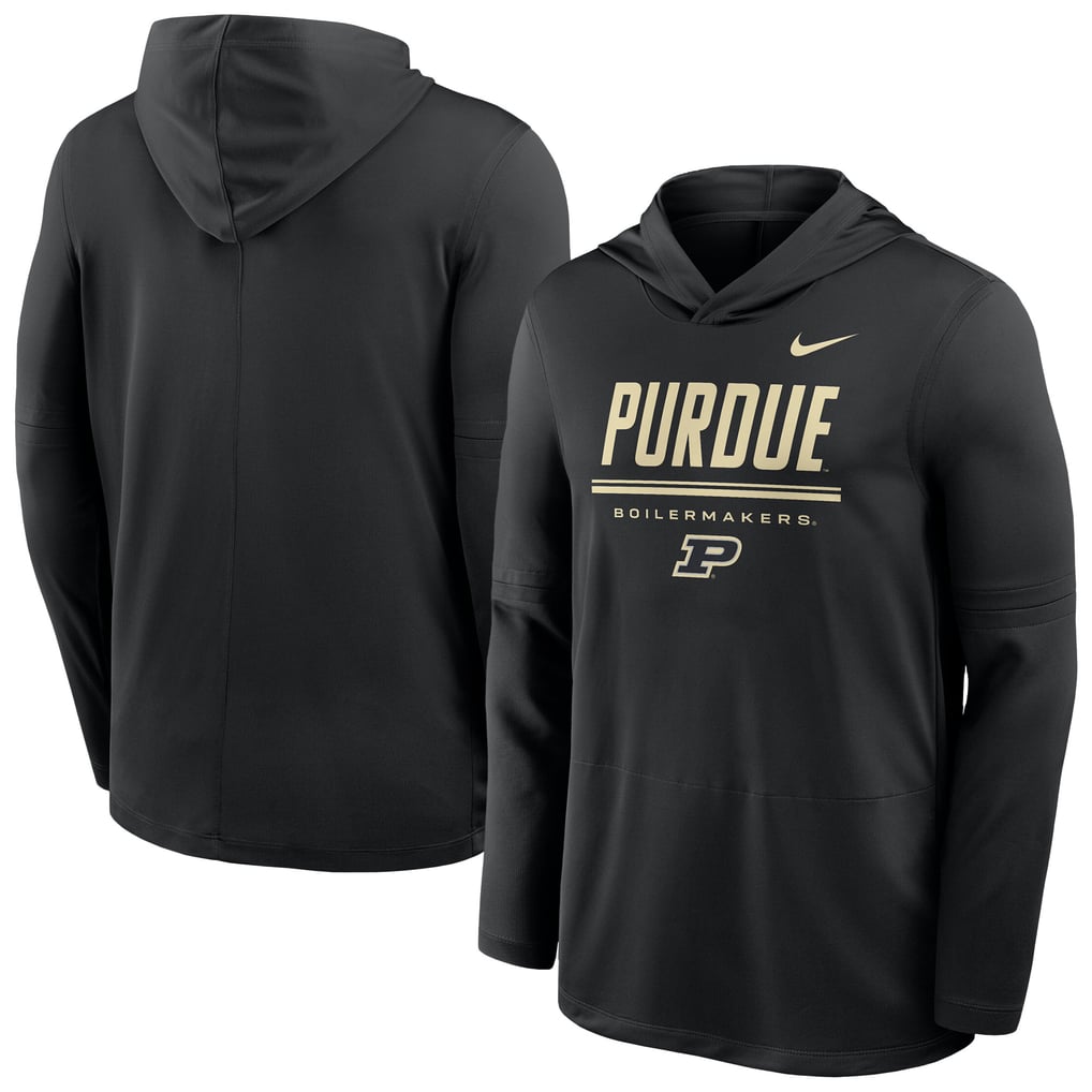 Purdue Boilermakers Nike 2026 Sideline Dri-FIT Lightweight Hooded Top - Black