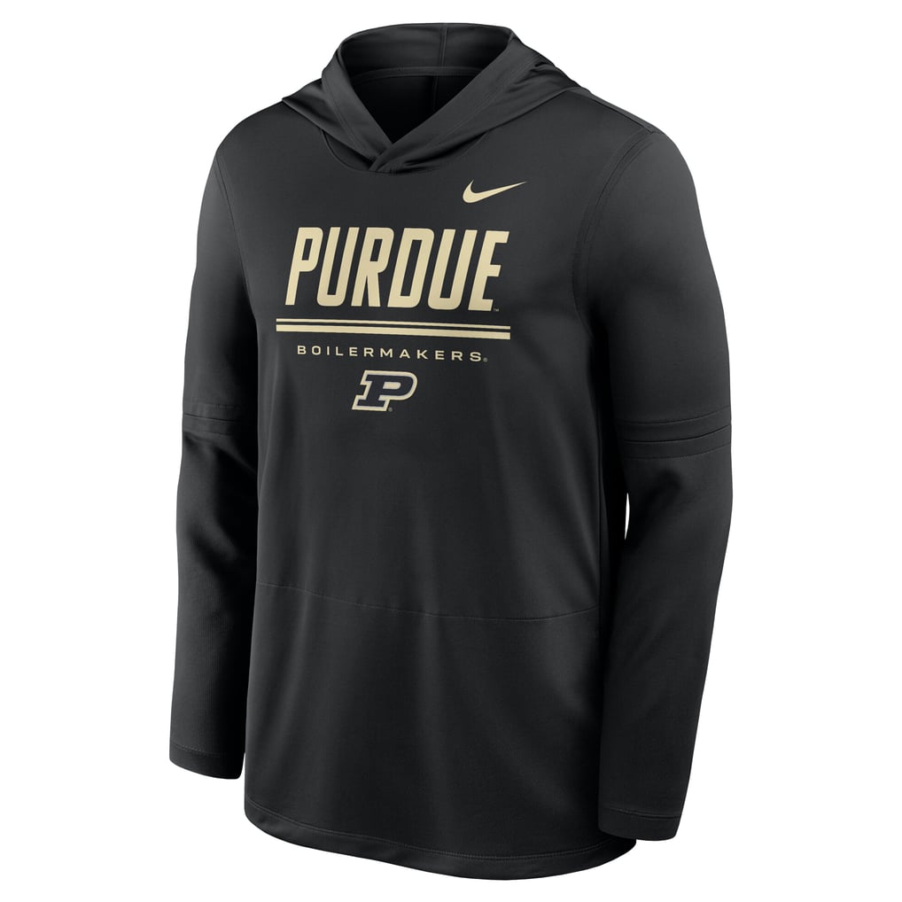 Purdue Boilermakers Nike 2026 Sideline Dri-FIT Lightweight Hooded Top - Black