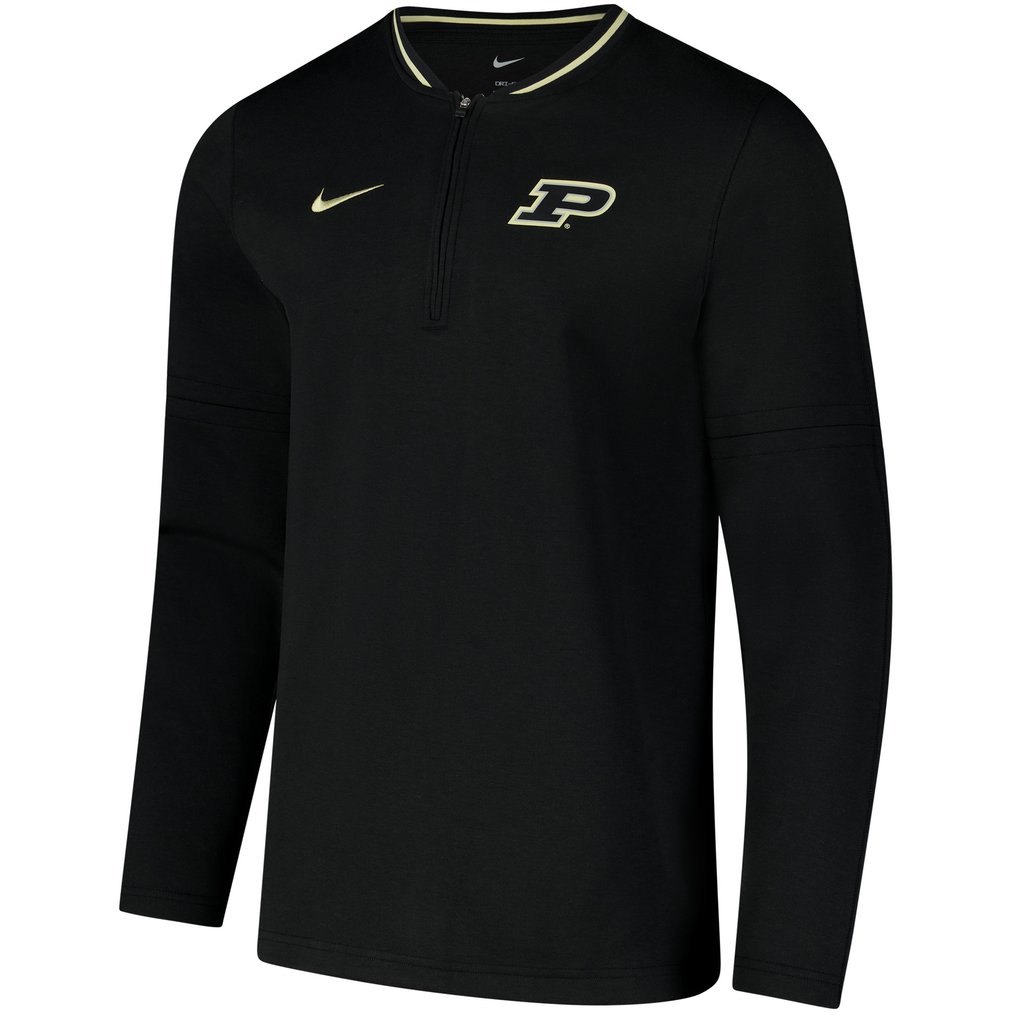 Purdue Boilermakers Nike Coaches Quarter-Zip Jacket - Black