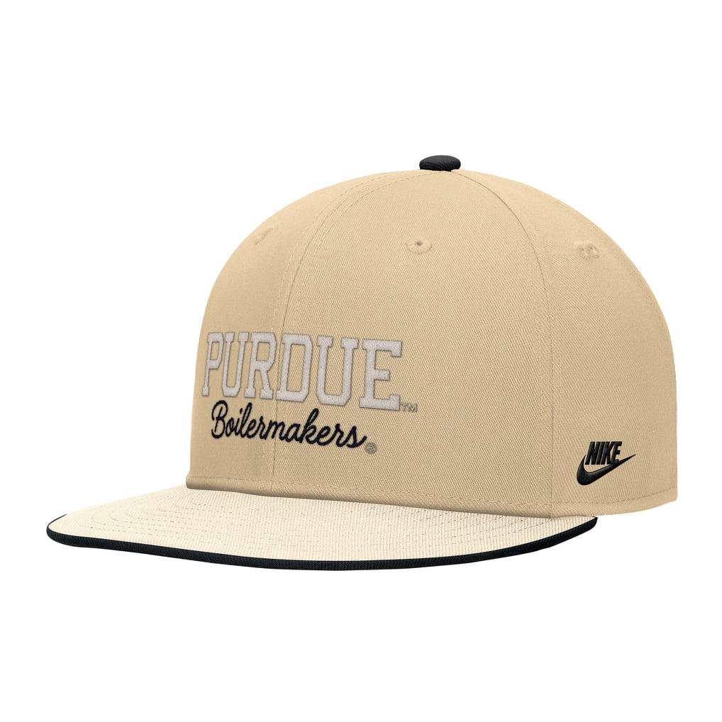 Purdue Boilermakers Nike Vintage Script Pro Dri-FIT Snapback Hat - Gold