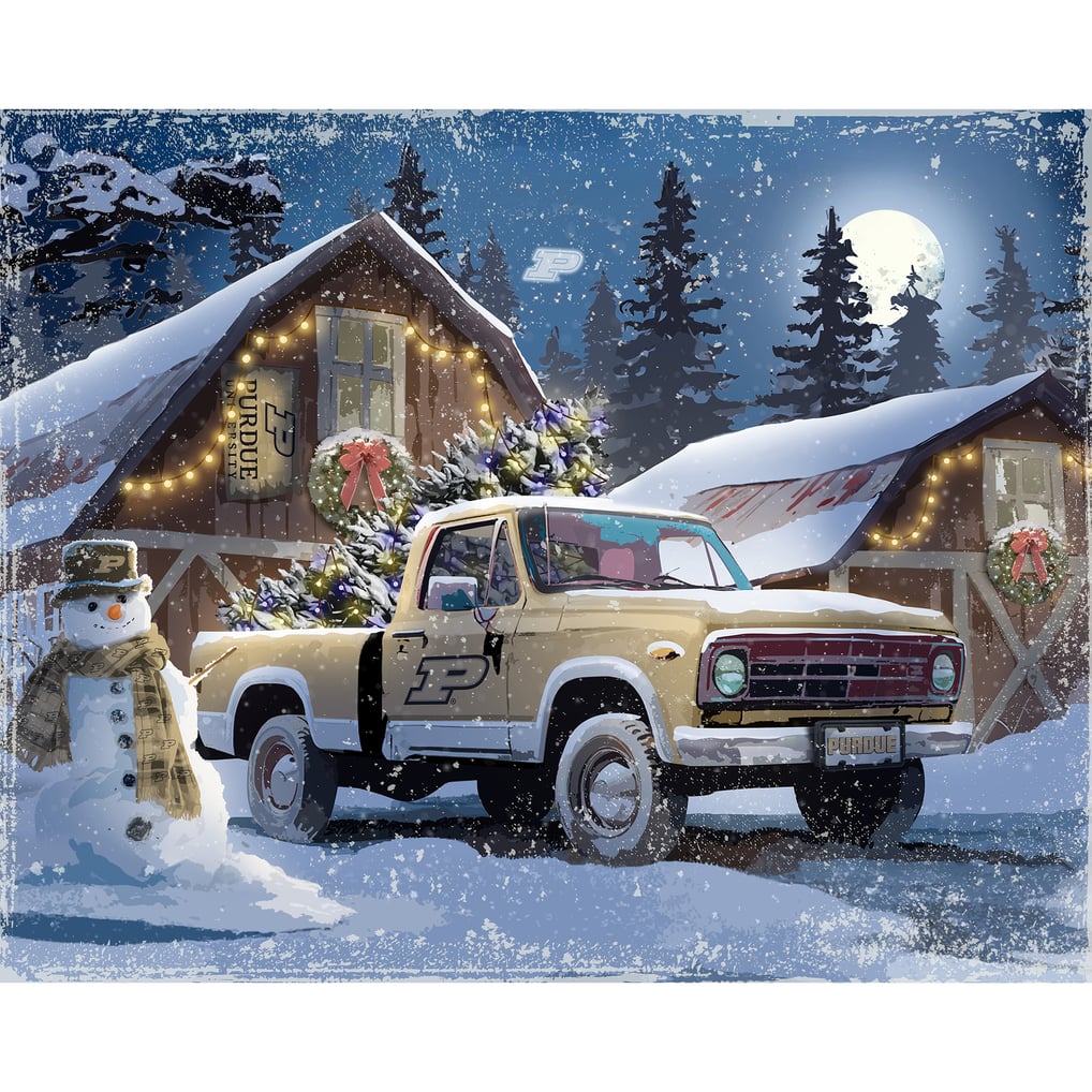 Purdue Boilermakers 12" x 11" Four Seasons LED Light Box