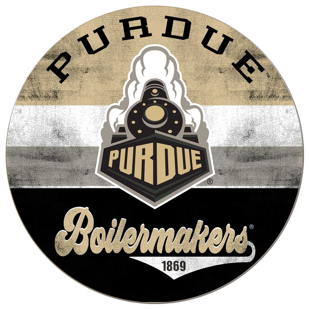 Purdue Boilermakers 20'' x 20'' Retro Logo Circle Sign