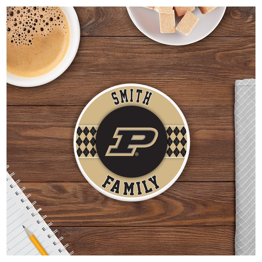 Purdue Boilermakers 4" Personalized Circular Coasters 4-Pack Set