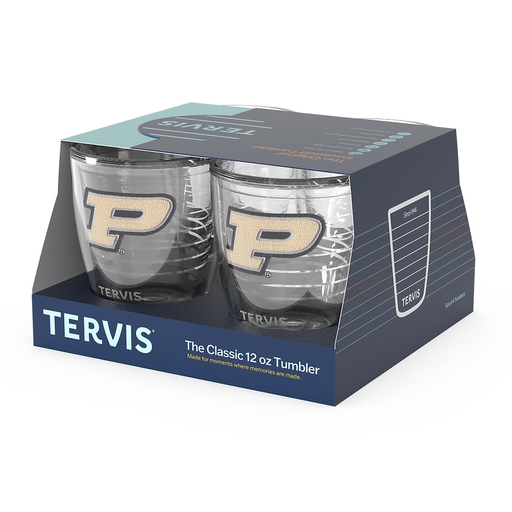 Purdue Boilermakers Tervis 4-Pack 12oz. Emblem Tumbler Set