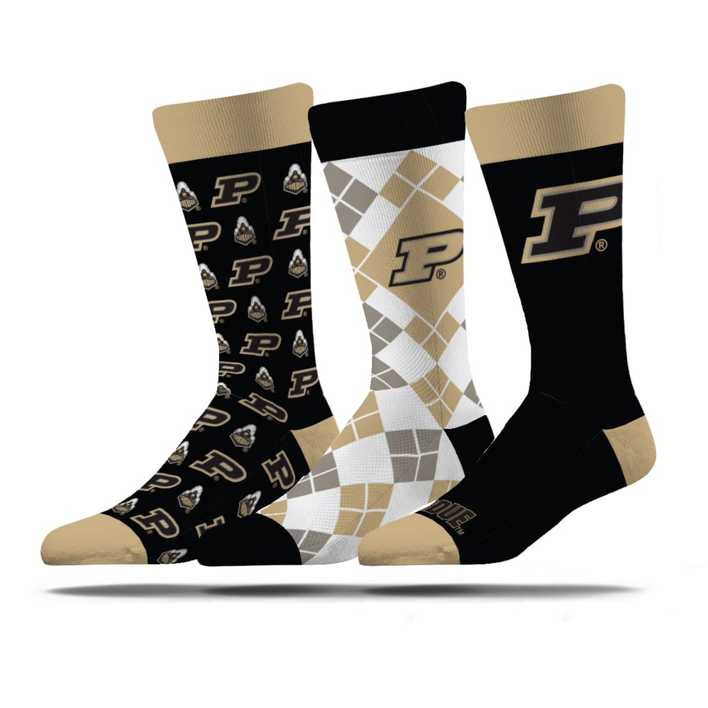 Purdue Boilermakers Strideline Unisex Business Knit Crew Socks Three-Pack Set