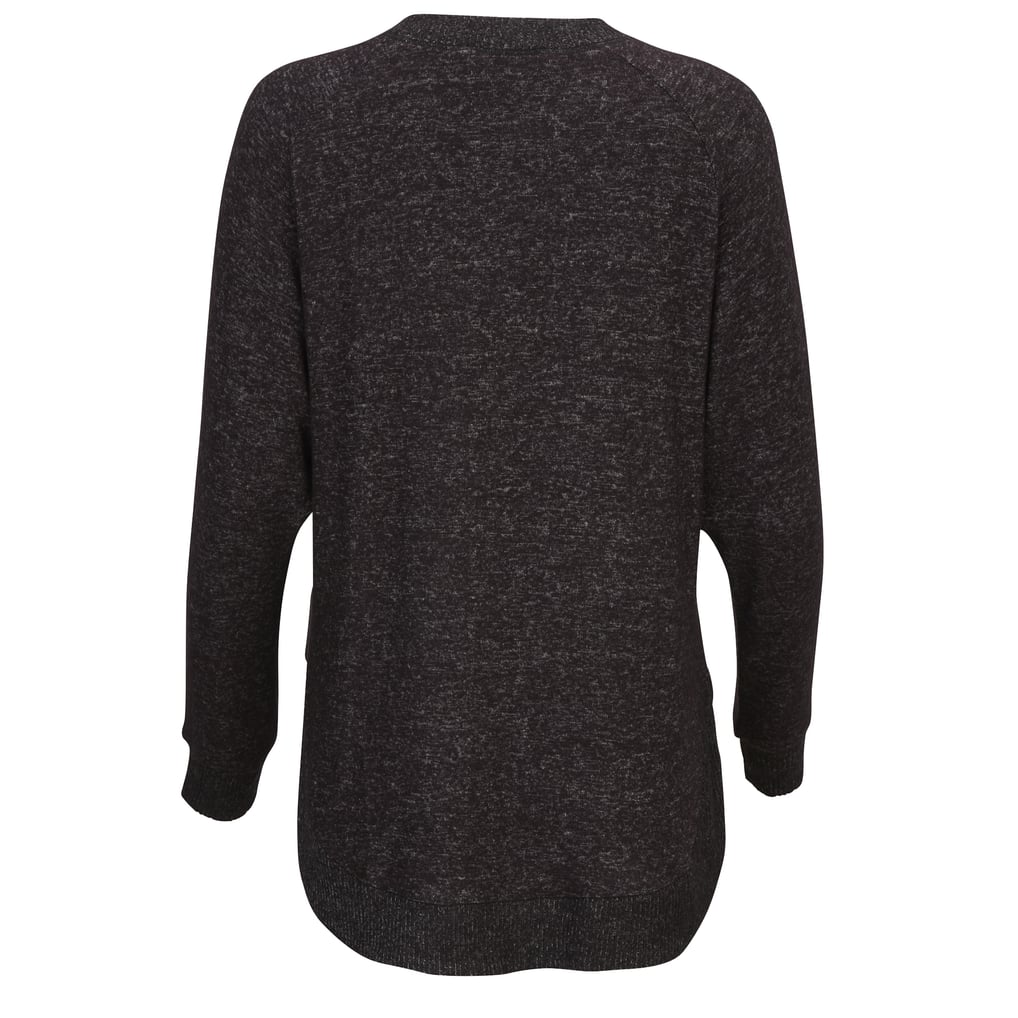 Purdue Boilermakers Women's Black Oversized Cuddle Raglan Tri-Blend Pullover Sweatshirt