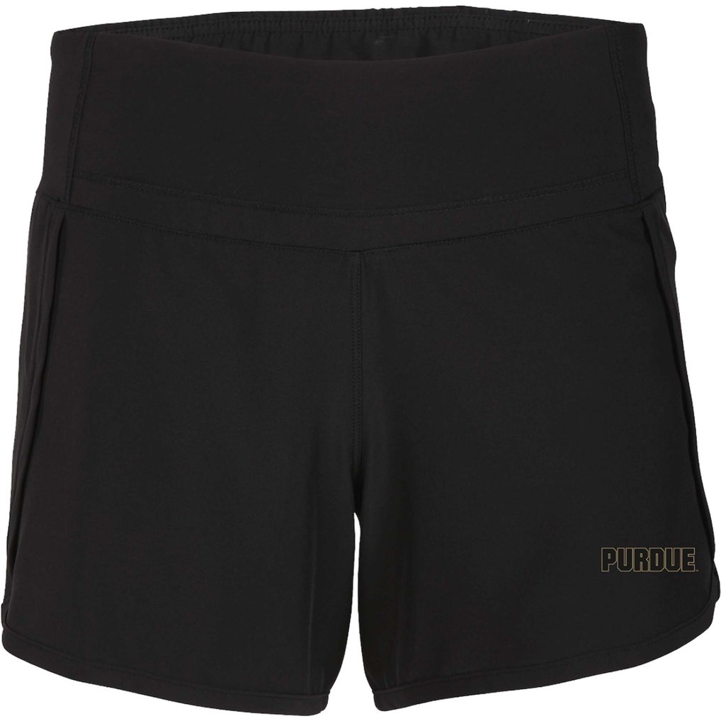Purdue Boilermakers Boxercraft Women's Stretch Woven Lined Shorts - Black