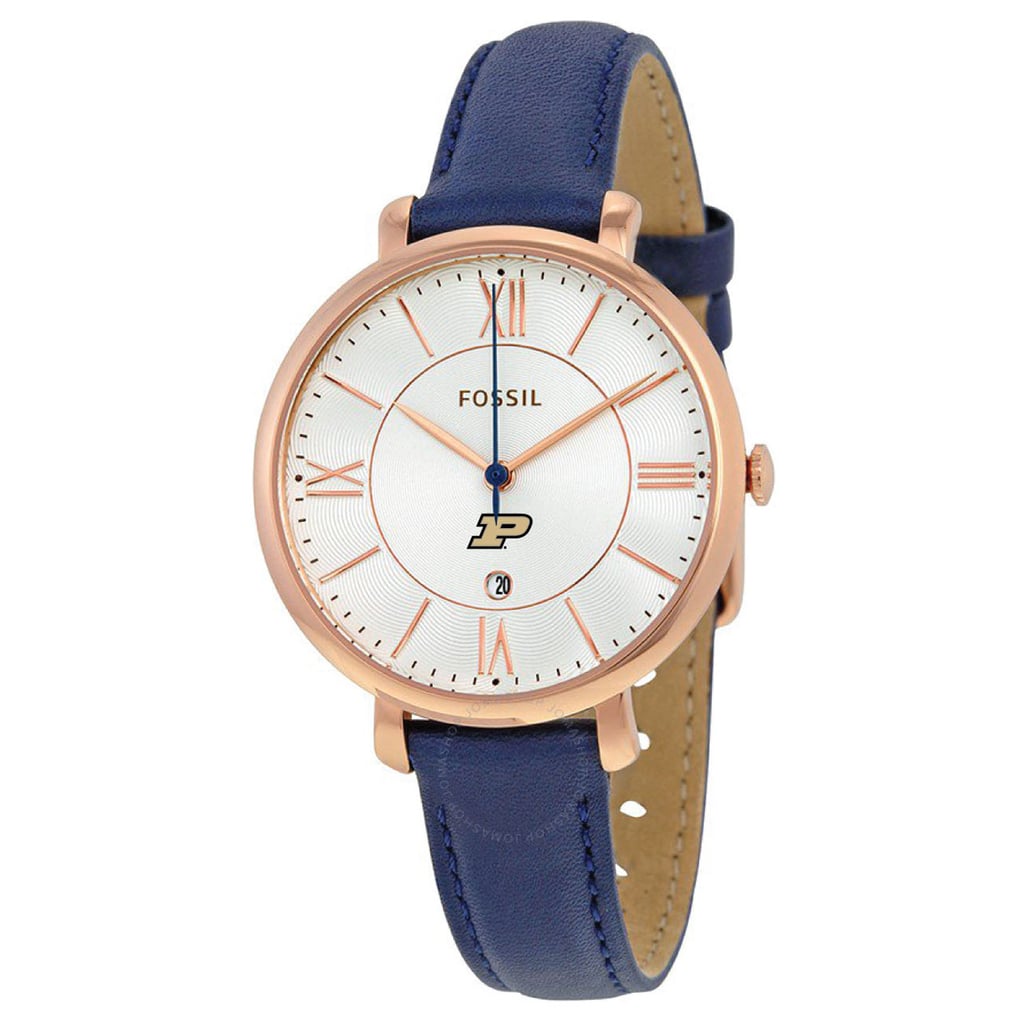 Purdue Boilermakers Fossil Women's Jacqueline Leather Watch