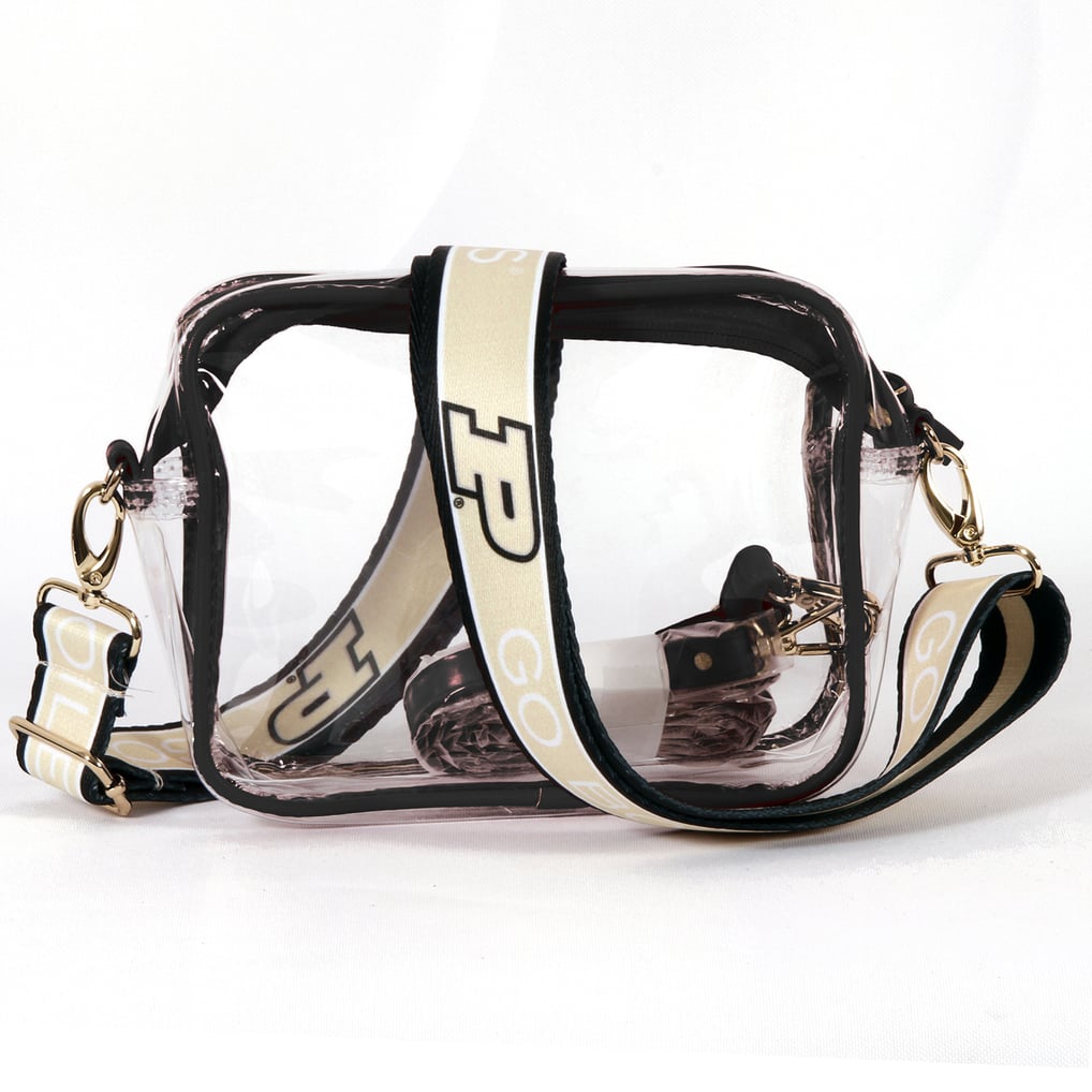 Purdue Boilermakers Women's Hailey Clear Purse with Logo Strap