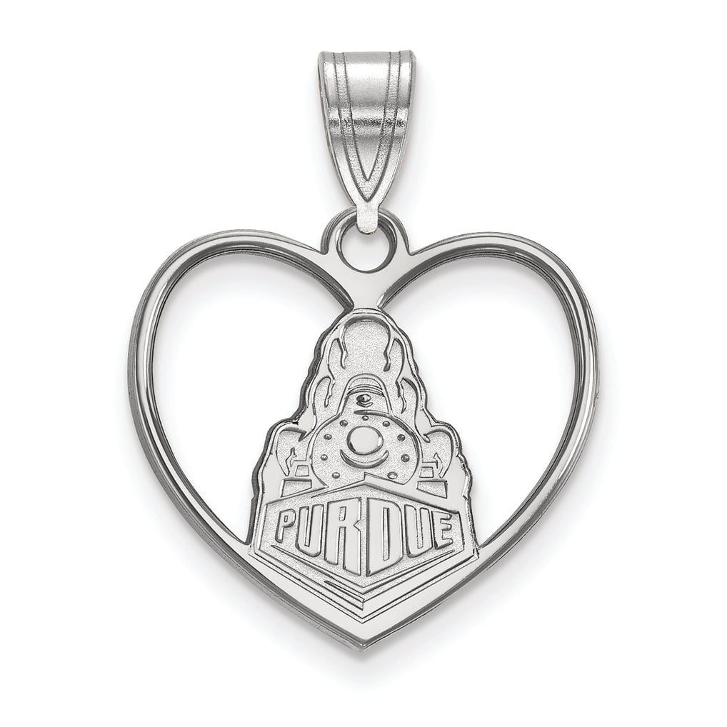 Purdue Boilermakers Women's Sterling Silver Secondary Logo Heart Pendant