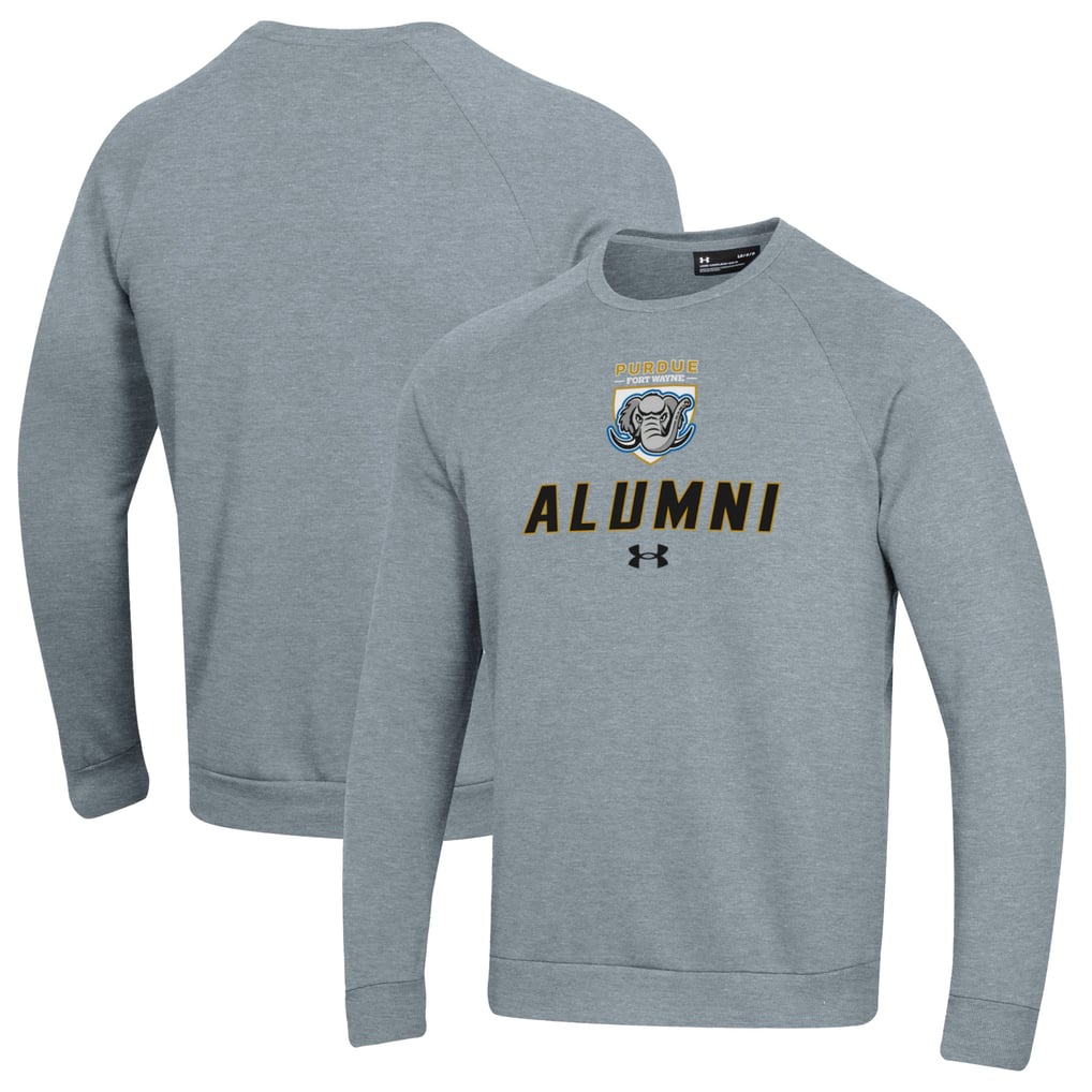 Purdue Fort Wayne Mastodons Under Armour Alumni Rival Fleece Pullover Sweatshirt - Gray